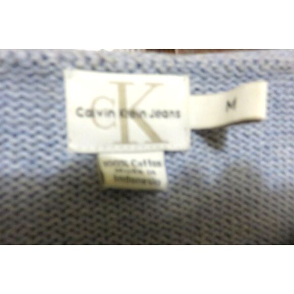 Calvin Klein Jeans Women’s light blue cotton Knit Sweater in size M - Picture 2 of 4